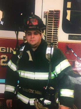 Gabey Abikzer during his years as a firefighter