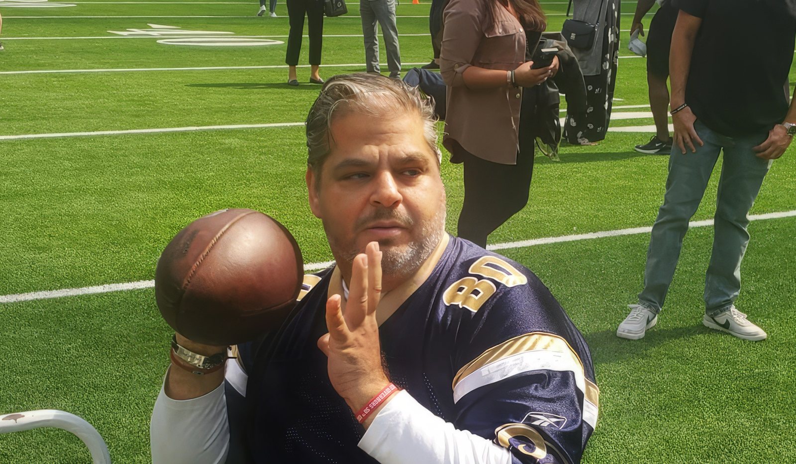 Gabey S. Abikzer on the field